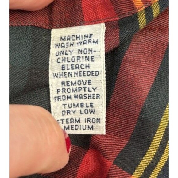 POLO RALPH LAUREN Plaid Checkered Button Down Shirt XXL RED BLUE GREEN PONY - Picture 6 of 9